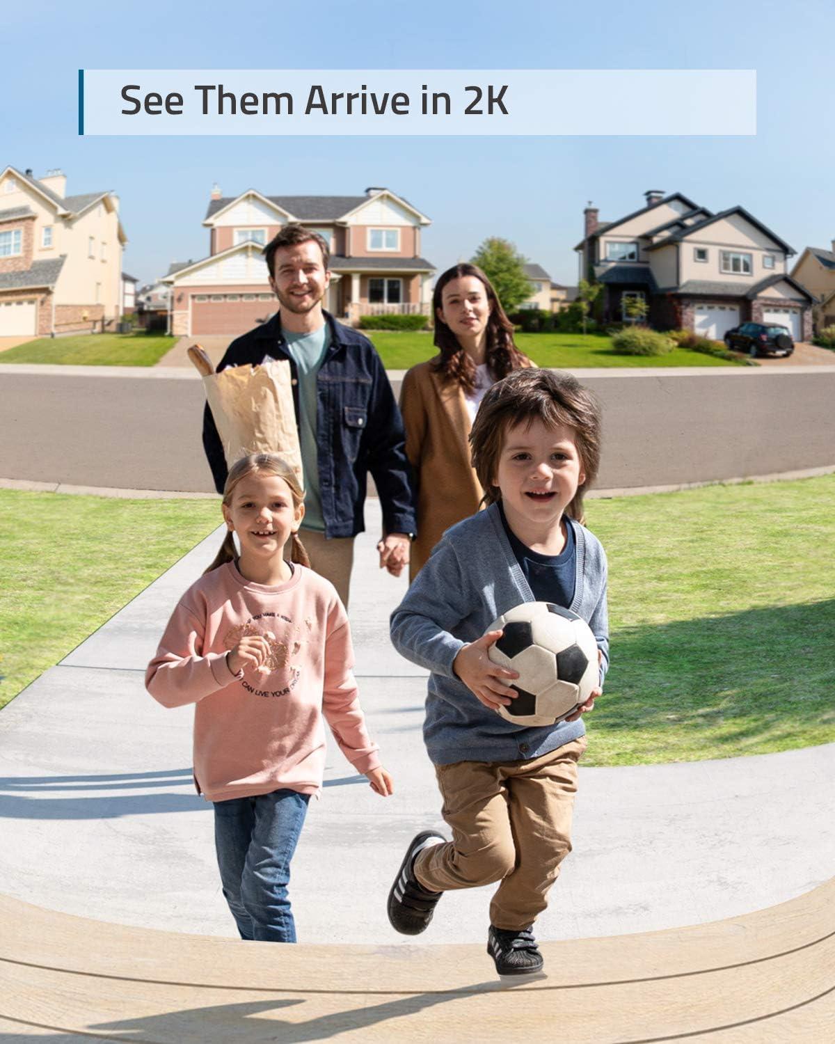imageEufy Security Wireless Video Doorbell BatteryPowered with 2K HD No Monthly Fee OnDevice AI for Human Detection 2Way Audio Simple SelfInstallation Renewed