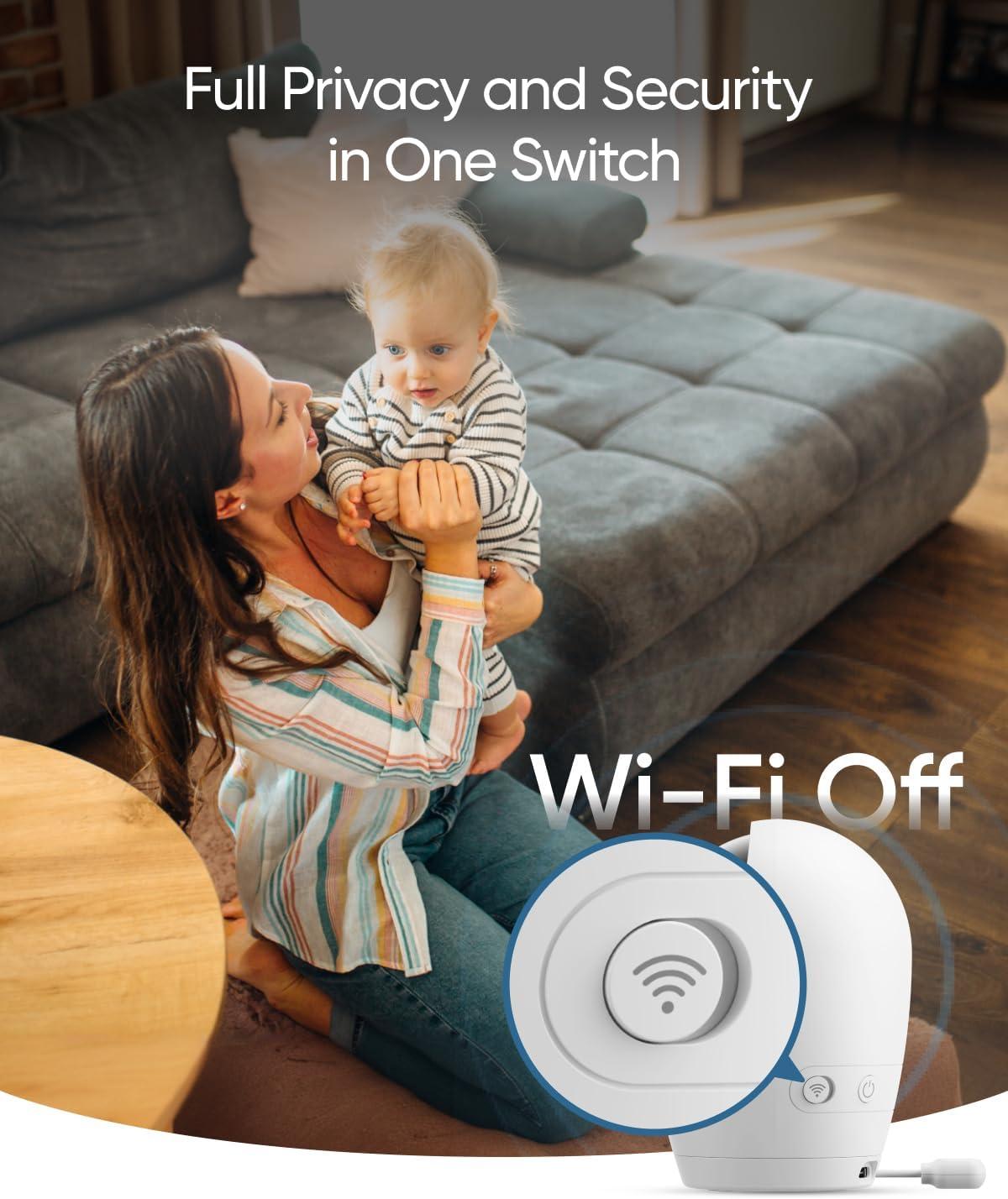 imageeufy Security Baby Monitor E20 with 2K HD Camera 5 720p Display Hybrid WiFi ampamp No WiFi Connection PanTilt 4X Zoom Portable Camera with Builtin Battery 247 Recording in App ANR