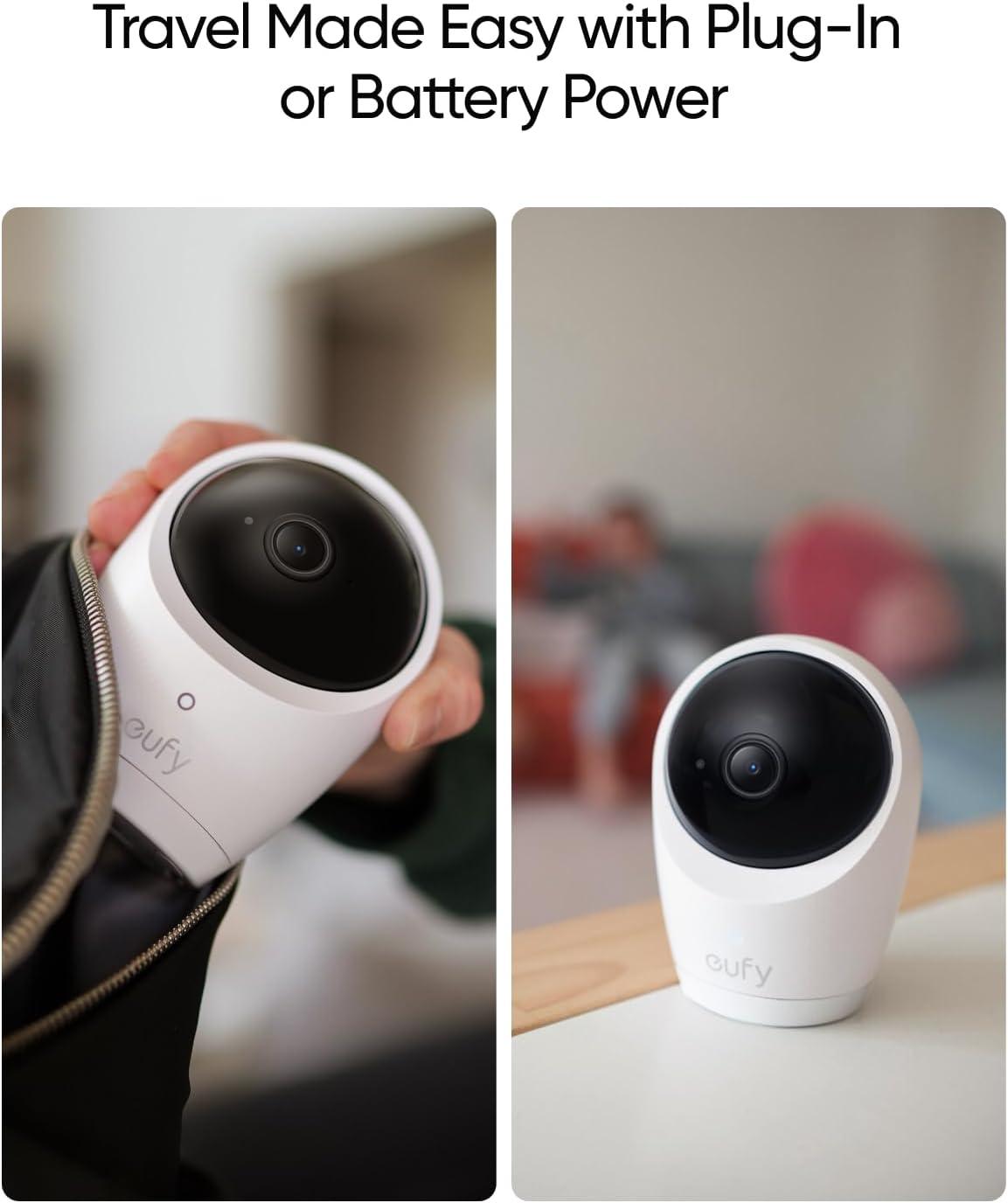 imageeufy Security Baby Monitor E20 with 2K HD Camera 5 720p Display Hybrid WiFi ampamp No WiFi Connection PanTilt 4X Zoom Portable Camera with Builtin Battery 247 Recording in App ANR