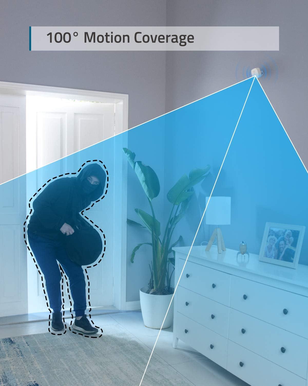 imageeufy Security Motion Sensor Home Alarm System 100 Coverage 30 ft Detection Range 2Year Battery Life Adjustable Sensitivity HomeBase Required Optional 247 Protection Service Home Security