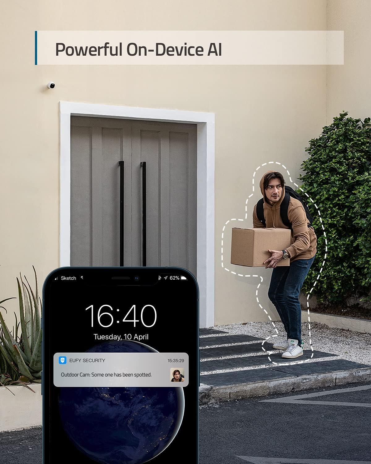 imageeufy Security Outdoor Cam E220 AllinOne Outdoor Security Camera with 2K Resolution Spotlight Color Night Vision No Monthly Fees Wired Camera IP67 Weatherproof Motion Only Alert