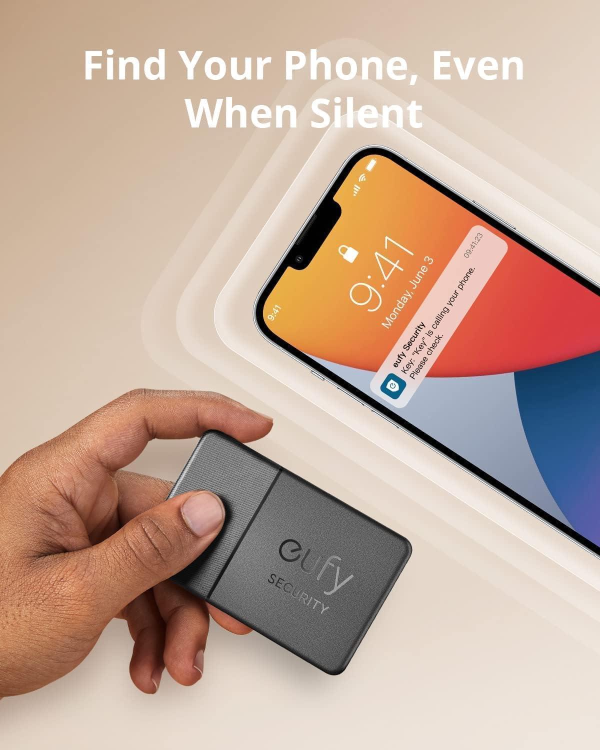imageeufy Security SmartTrack Card E30 Black 1Pack Works with Apple Find My iOS Only Wallet Tracker Phone Finder Up to 3Year Battery LifeAndroid Not Supported Water Resistant