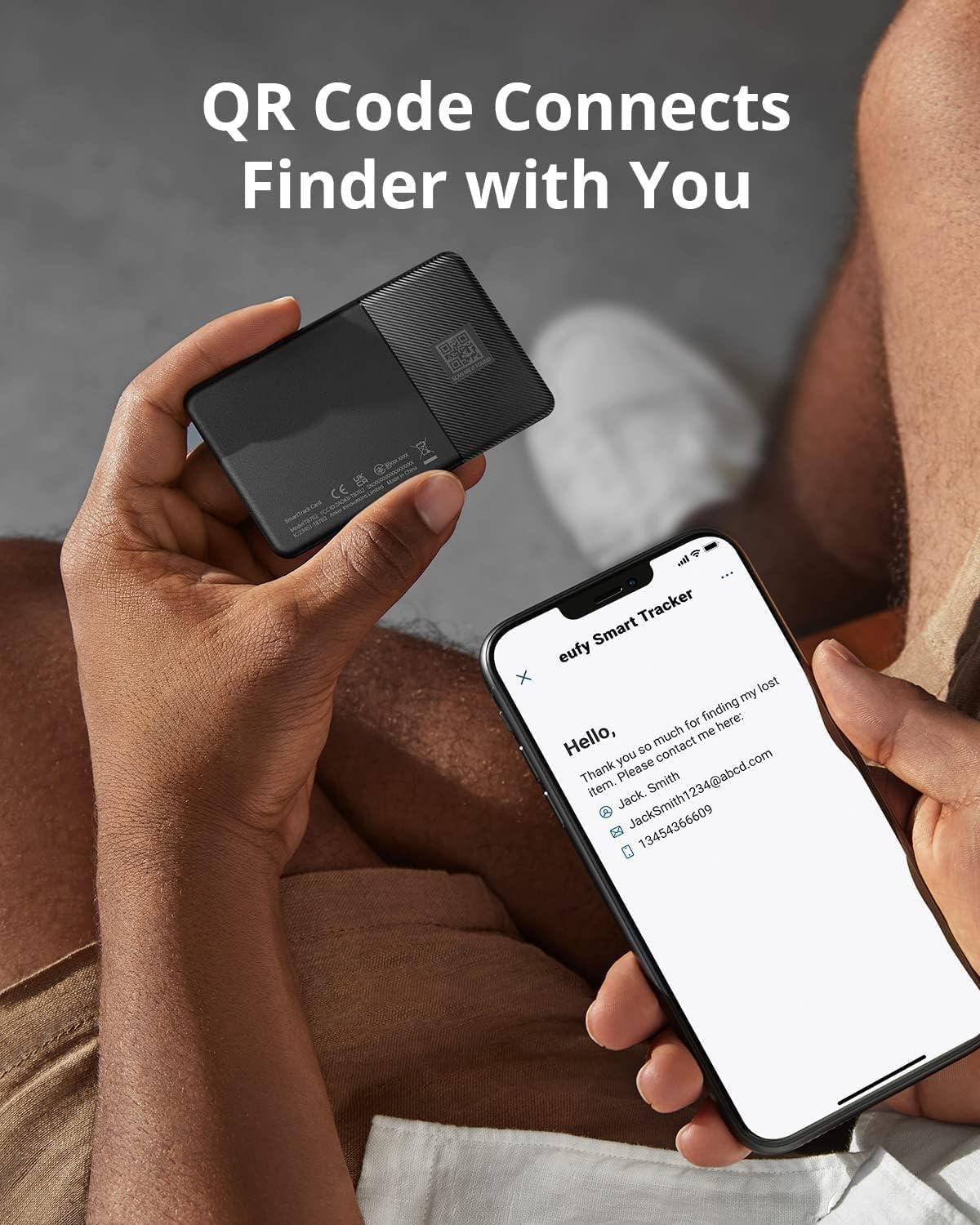 imageeufy Security SmartTrack Card E30 Black 1Pack Works with Apple Find My iOS Only Wallet Tracker Phone Finder Up to 3Year Battery LifeAndroid Not Supported Water Resistant
