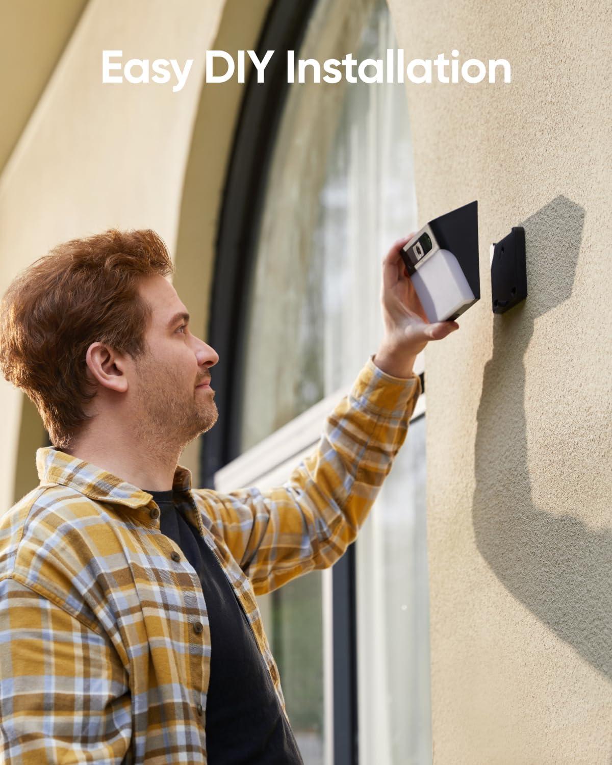 imageeufy Security Solar Wall Light Cam S120Solar Security CameraWireless Outdoor Camera Forever PowerMotion Activated LightAI DetectionIP65 WaterproofSpotlightNo Monthly Fee Renewed
