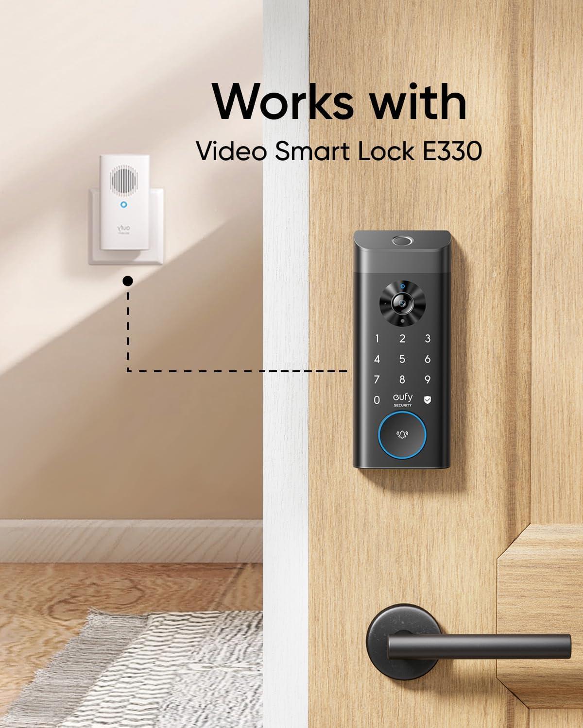 imageeufy Security Video Doorbell C30 with AddOn Chime Battery Powered 2K FHD 169 Expanded View Easy Installation Live Video Call Human and Motion Detection HomeBase S380 Compatible