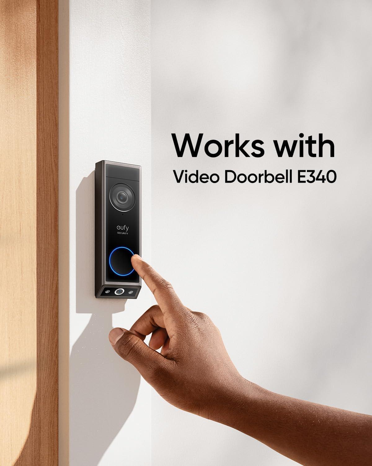 imageeufy Security Video Doorbell C30 with AddOn Chime Battery Powered 2K FHD 169 Expanded View Easy Installation Live Video Call Human and Motion Detection HomeBase S380 Compatible