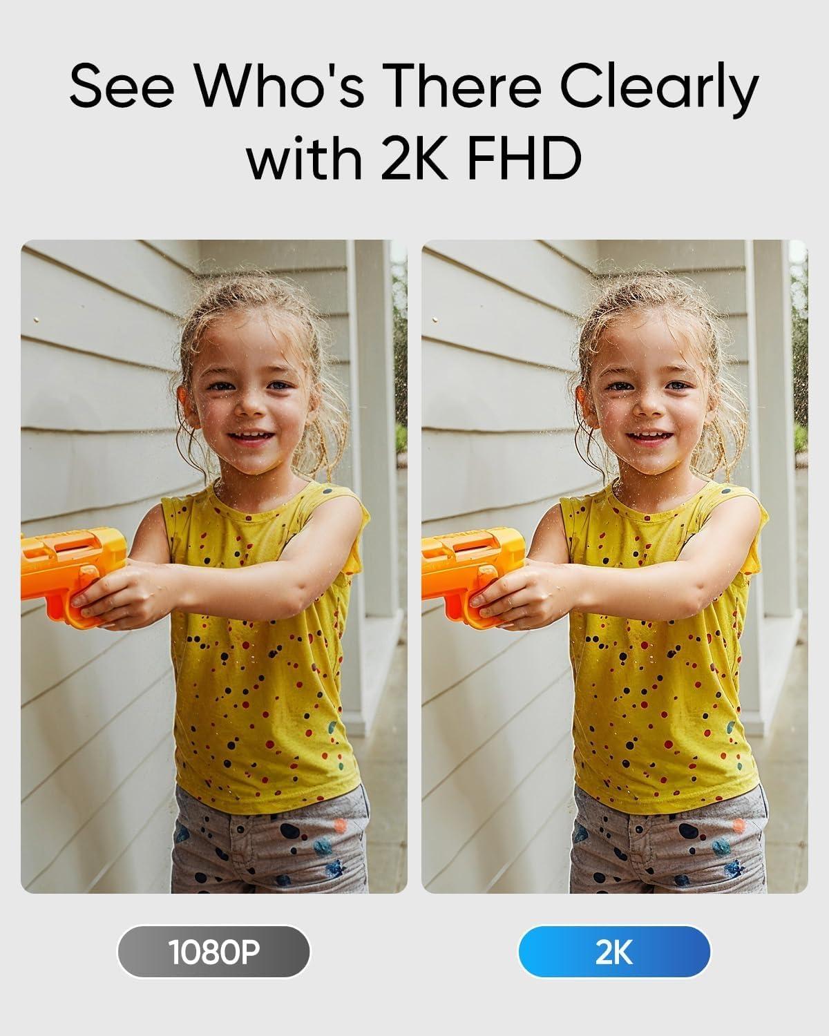 imageeufy Security Video Doorbell Camera C31Extra Rechargeable Battery Pack2K FHDDual Power OptionsLive Video Call247 RecordingHuman and Motion DetectionHomeBase S380 CompatibleNo Monthly FeeBattery or Wired Doorbell  Extra Battery