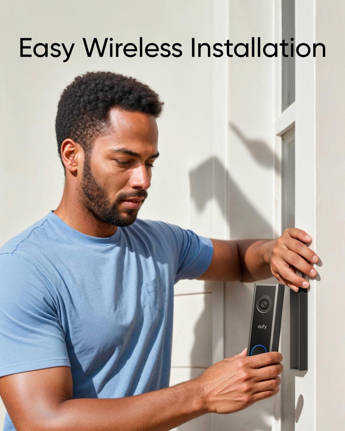 imageeufy Security Video Doorbell Camera C31Extra Rechargeable Battery Pack2K FHDDual Power OptionsLive Video Call247 RecordingHuman and Motion DetectionHomeBase S380 CompatibleNo Monthly FeeBattery Doorbell