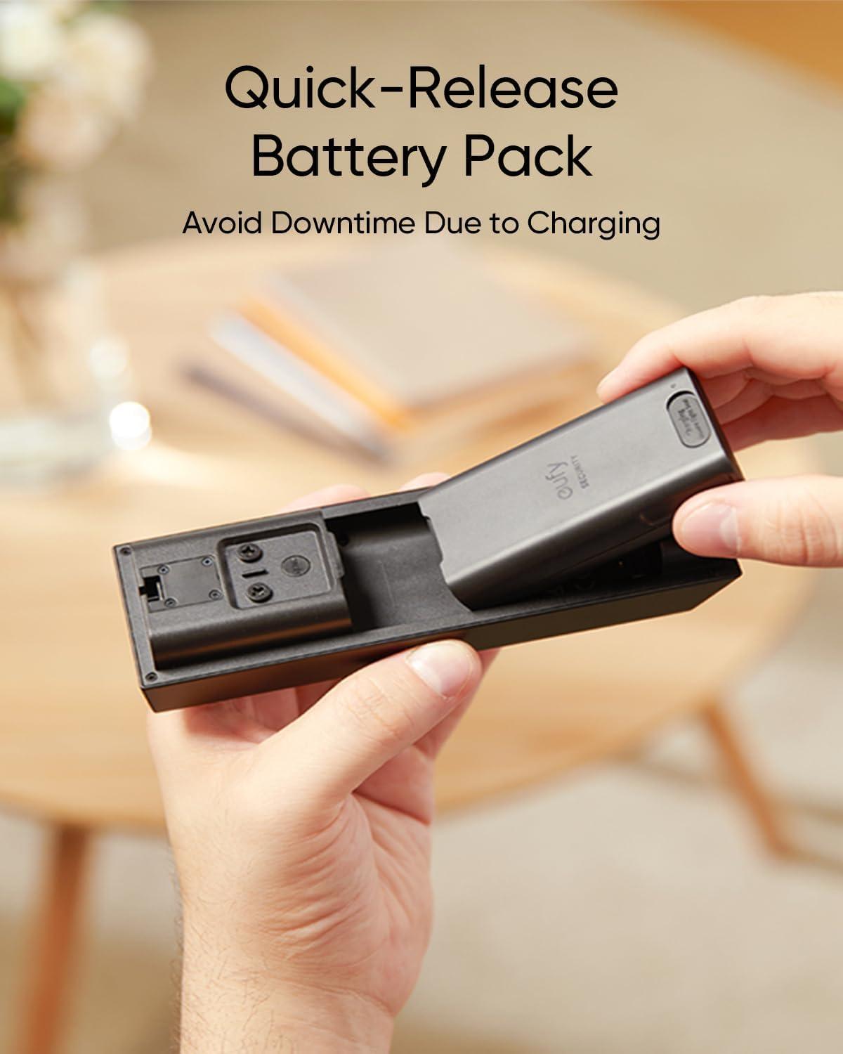 imageeufy Security Video Doorbell E340 Battery Powered Uninterrupted Use with Rechargeable Battery Dual Cameras 2K Full HD No Monthly FeeBattery or Wired Doorbell