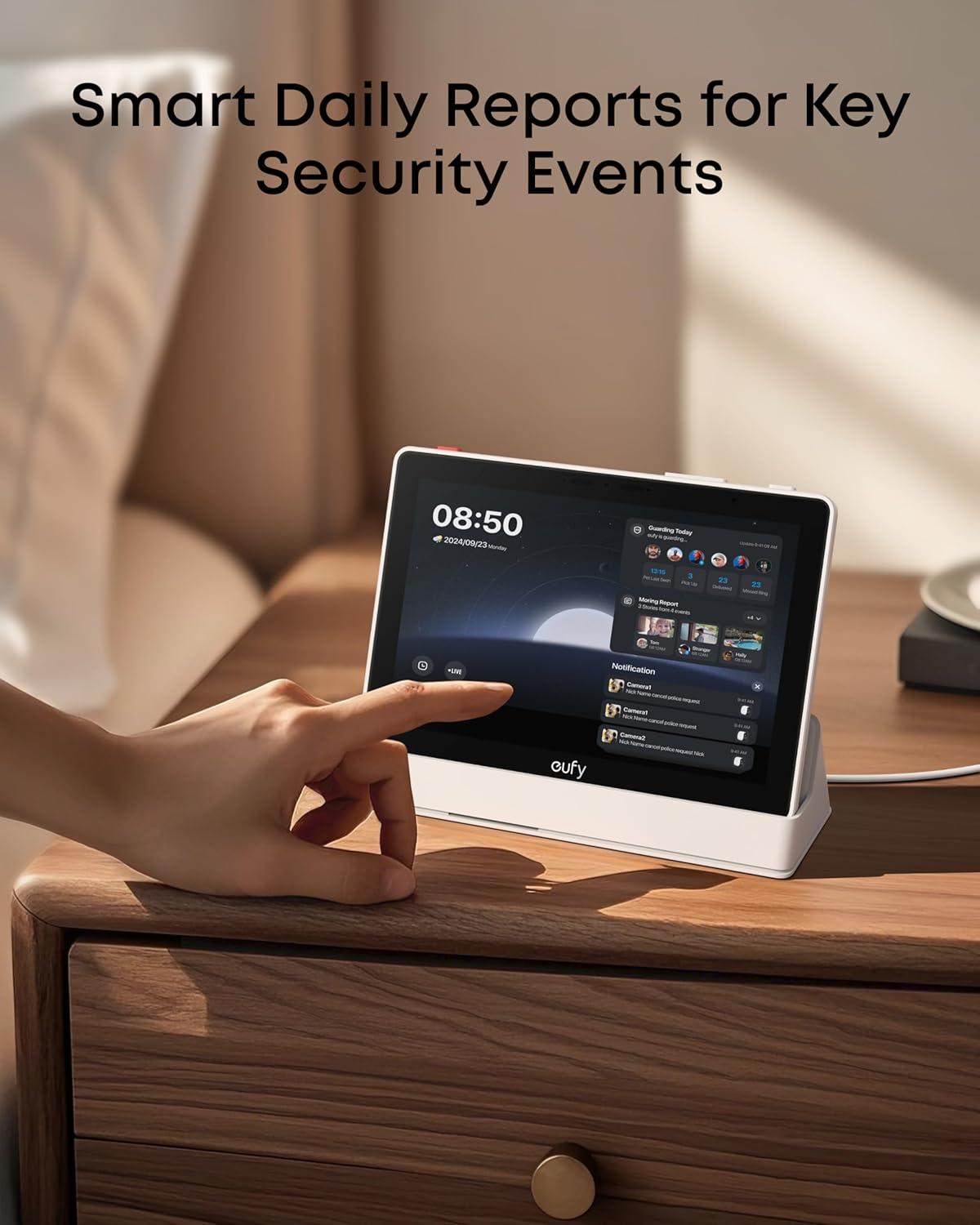 imageeufy Security Video Doorbell E340 Battery Powered with Smart Display E10 Dual Cameras with Delivery Guard 2K Full HD and Color Night Vision No Monthly Fee