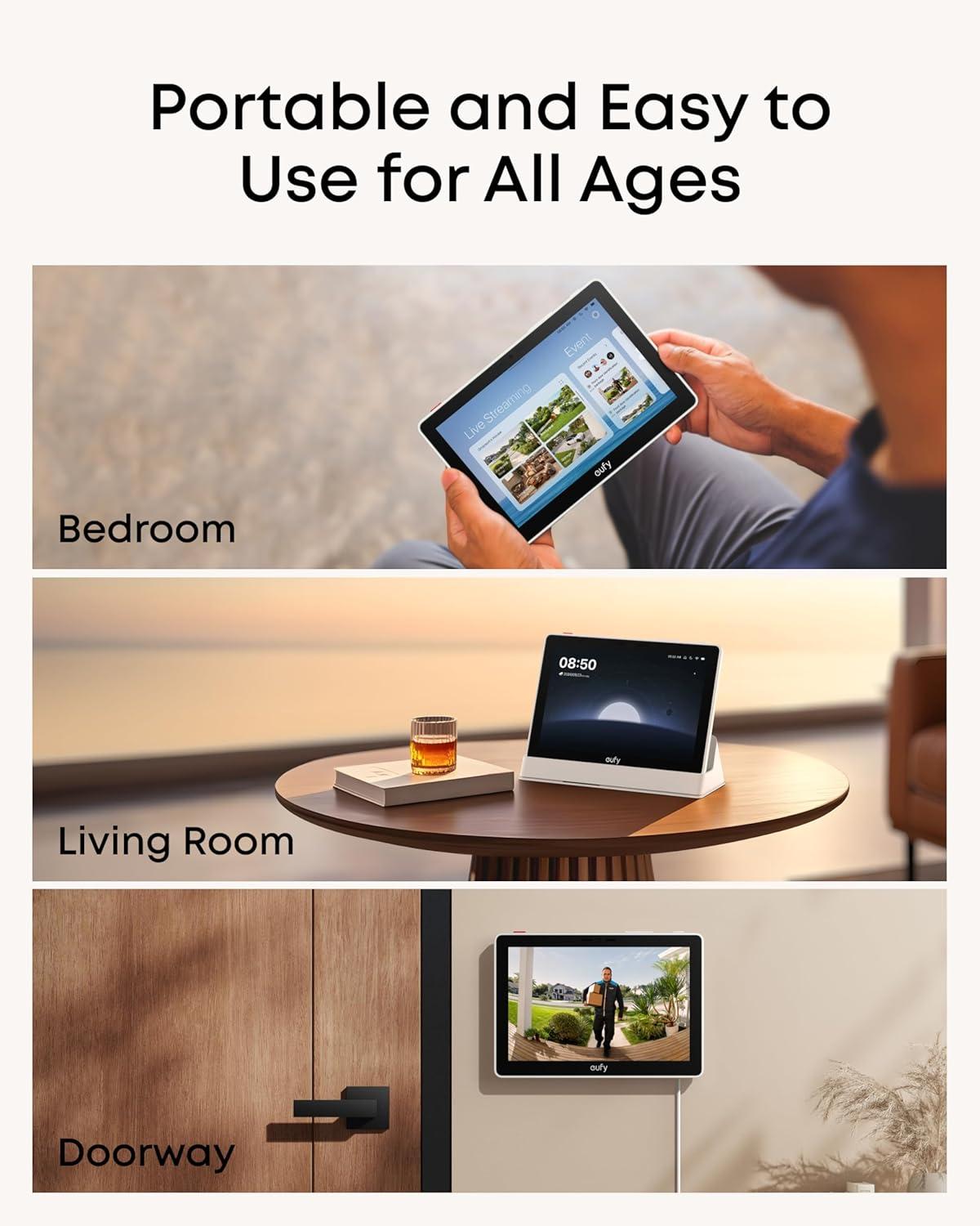 imageeufy Security Video Doorbell E340 Battery Powered with Smart Display E10 Dual Cameras with Delivery Guard 2K Full HD and Color Night Vision No Monthly Fee