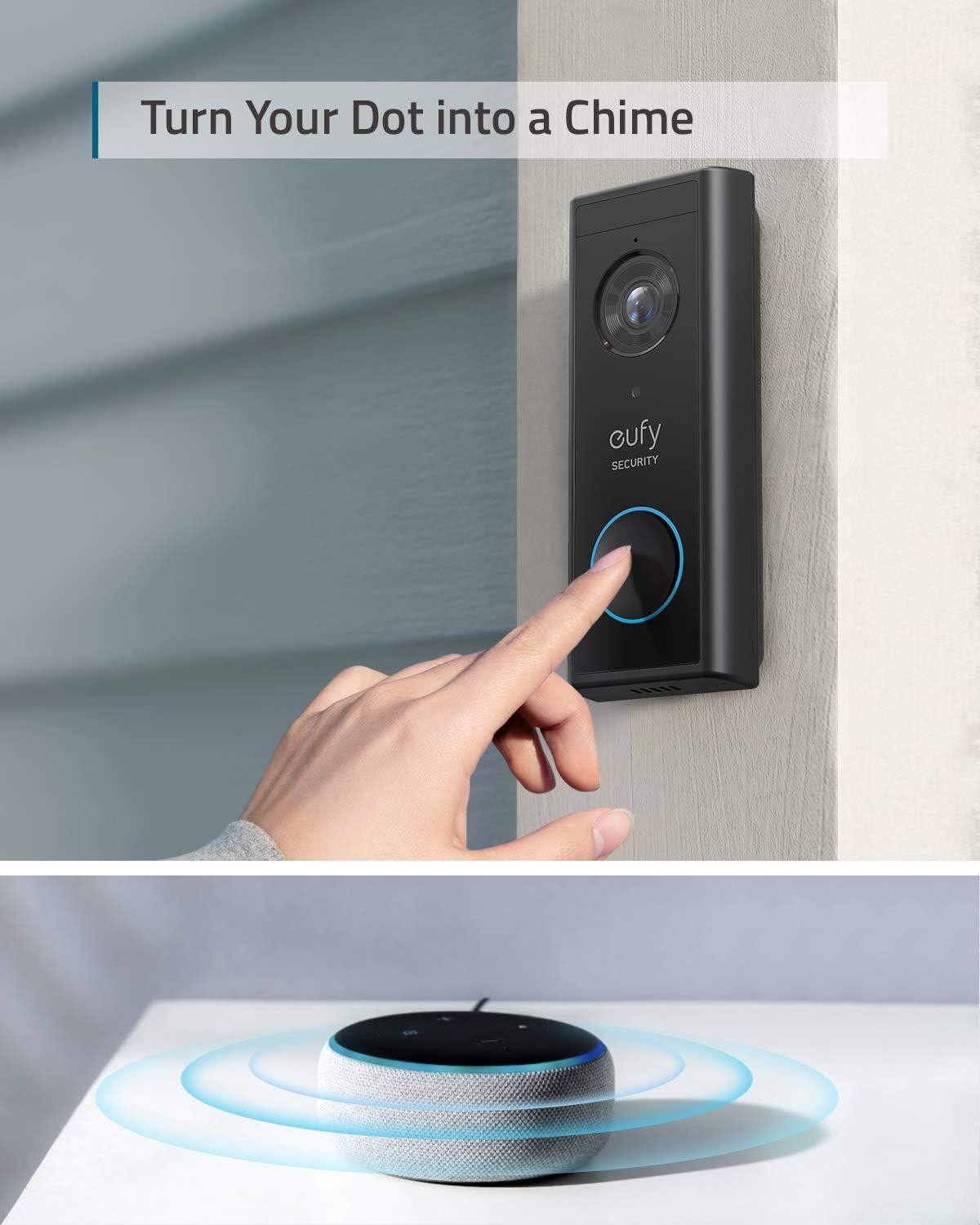 imageeufy Security Video Doorbell S220 BatteryPowered Kit Security Camera  2K Resolution 180Day Battery Life Encrypted Local Storage No Monthly Fees Builtin Storage Motion Only Alert
