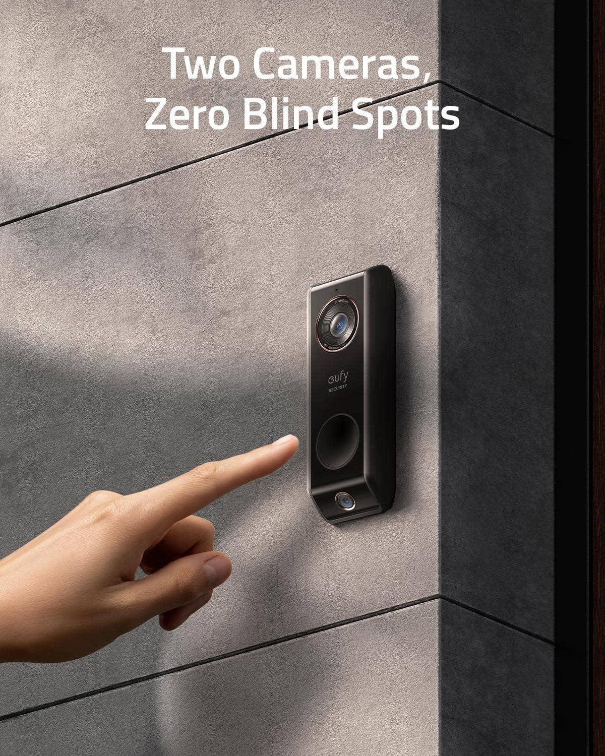 imageeufy Security Video Doorbell Wired S330 with Chime Dual Cam Delivery Guard Security Camera 2K with HDR No Monthly Fee 1624V 30VA homebase NOT Supported Motion Only Alert