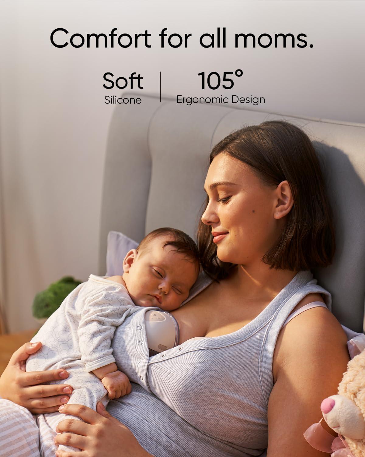 imageeufy Security Wearable Breast Pump E10 HandsFree Electric Breast Pump with App Control Personalized Smart Rhythm Hospital Grade Suction for More Milk Portable LeakProof ampamp UltraQuietBreast Pump E10