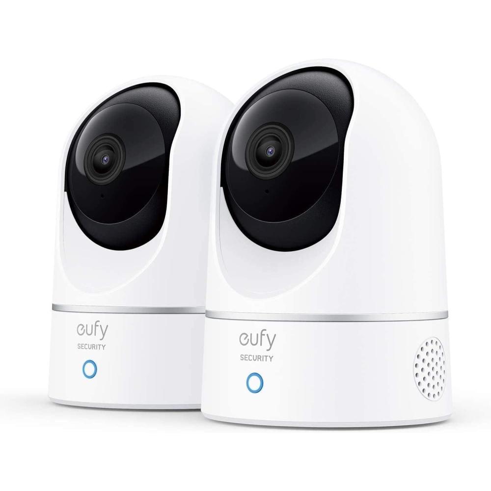 imageeufy Security 2K Indoor Cam Pan ampamp Tilt 2Cam Kit Plugin Security Indoor Camera with WiFi IP Camera Human ampamp Pet AI Voice Assistant CompatibilityHomeBase Not Required Renewed