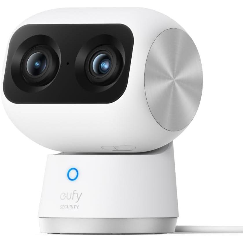 imageeufy Security Indoor Cam S350 Dual Cameras 4K UHD Security Camera with 8 Zoom 360 Camera Baby Monitor Pet Camera HumanPet Detection AI Tracking 24G5G WiFi Plug in