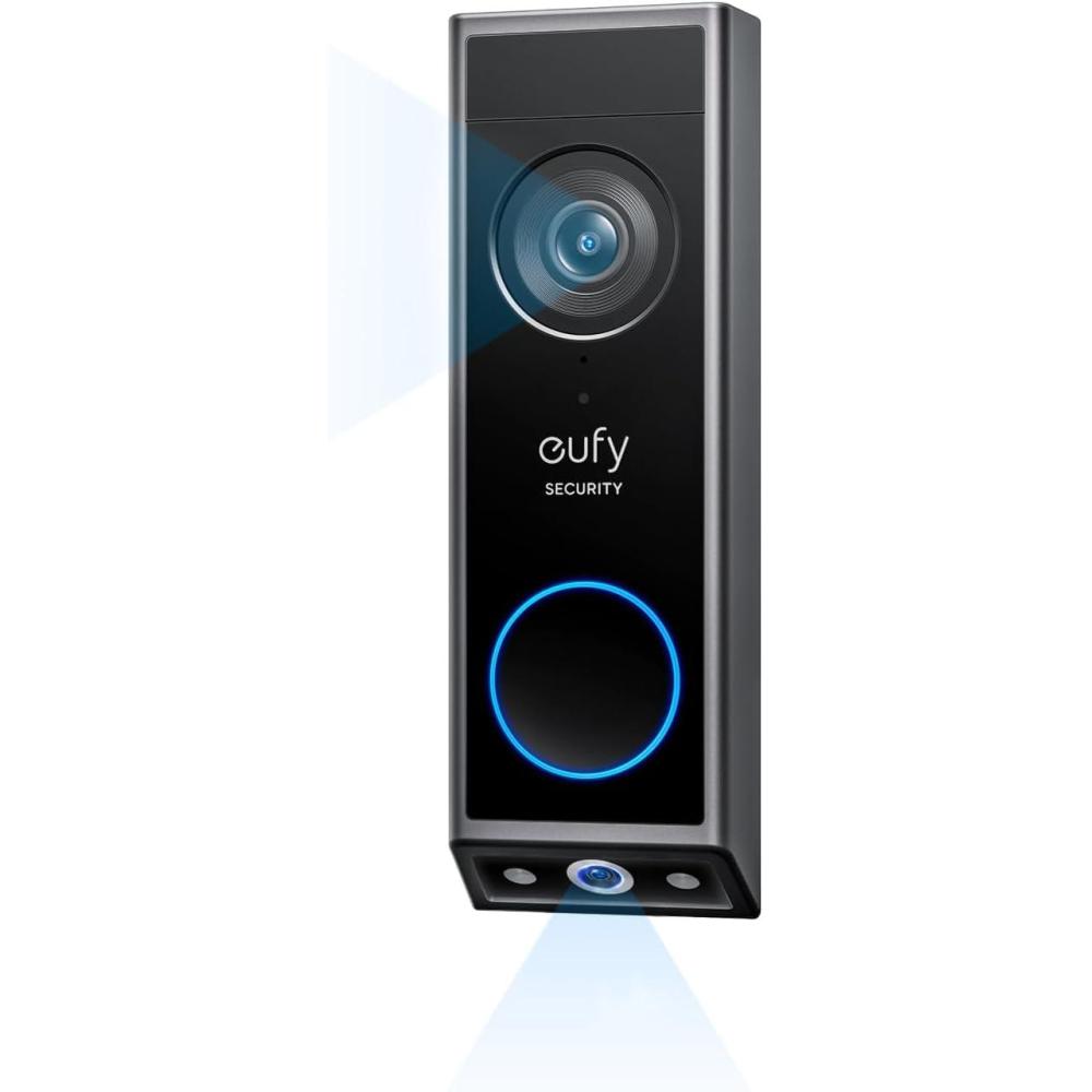imageeufy Security Video Doorbell E340 Battery Powered Uninterrupted Use with Rechargeable Battery Dual Cameras 2K Full HD No Monthly FeeBattery or Wired Doorbell