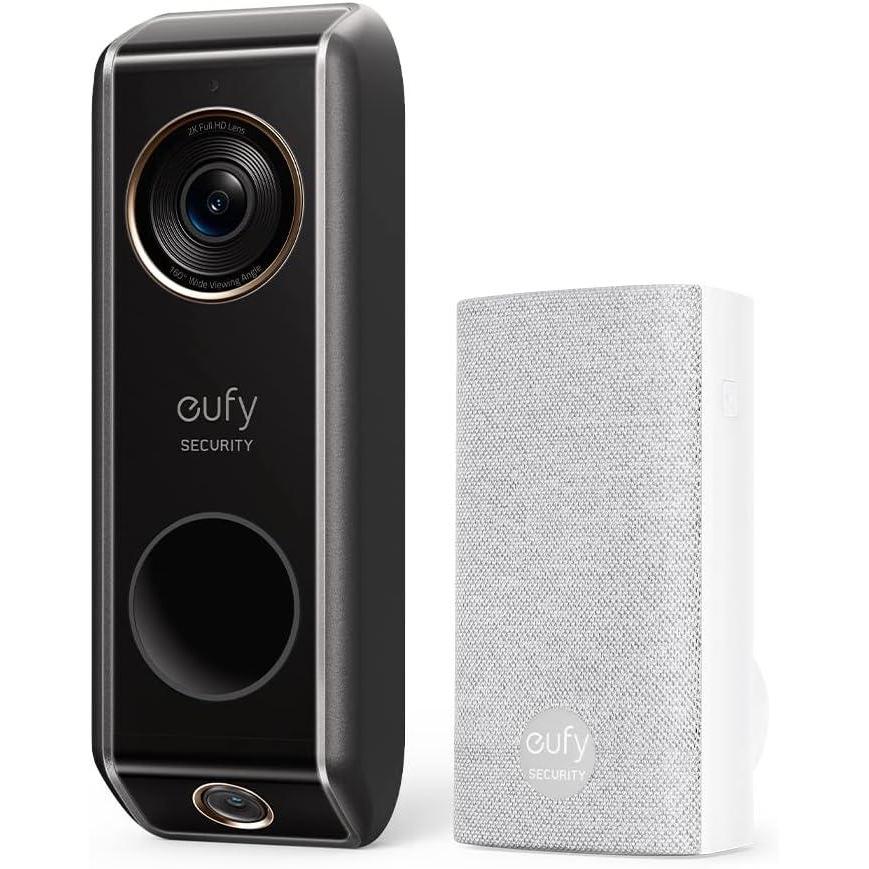 imageeufy Security Video Doorbell Wired S330 with Chime Dual Cam Delivery Guard Security Camera 2K with HDR No Monthly Fee 1624V 30VA homebase NOT Supported Motion Only Alert