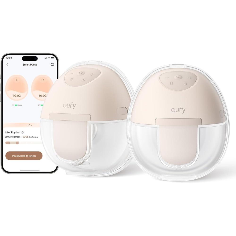 imageeufy Security Wearable Breast Pump E10 HandsFree Electric Breast Pump with App Control Personalized Smart Rhythm Hospital Grade Suction for More Milk Portable LeakProof ampamp UltraQuietBreast Pump E10