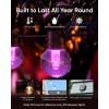 imageeufy Outdoor String Lights E10 96ft with 30 Smart RGBWW LED Bulbs Endless AI Light Themes for Christmas Decorations IP65 Waterproof for Patio Fence Balcony Link with Cameras Voice ampamp App Control