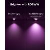 imageeufy Permanent Outdoor Lights E22 50ft with 30 TripleLED Lights Smart RGBWW Daily and Holiday Up to IP67 Waterproof AI Lighting Themes for Halloween Christmas BlackWhite