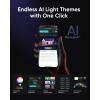 imageeufy Permanent Outdoor Lights E22 50ft with 30 TripleLED Lights Smart RGBWW Daily and Holiday Up to IP67 Waterproof AI Lighting Themes for Halloween Christmas BlackWhite