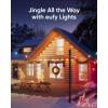 imageeufy Permanent Outdoor Lights E22 50ft with 30 TripleLED Lights Smart RGBWW Daily and Holiday Up to IP67 Waterproof AI Lighting Themes for Halloween Christmas BlackWhite