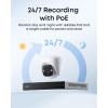 imageeufy PoE Bullet Security Camera E40 NVR Add On Cam 4K UHD 122 FOV F16 Color Night Vision 247 Recording HumanVehiclePet AI Detection Red and Blue Strobe Plug and PlayTurret Addon Cam
