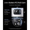 imageeufy PoE Bullet Security Camera E40 NVR Add On Cam 4K UHD 122 FOV F16 Color Night Vision 247 Recording HumanVehiclePet AI Detection Red and Blue Strobe Plug and Play2BulletPTZ2Turret Cams