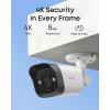 imageeufy PoE Bullet Security Camera E40 NVR Add On Cam 4K UHD 122 FOV F16 Color Night Vision 247 Recording HumanVehiclePet AI Detection Red and Blue Strobe Plug and PlayBullet Addon Cam