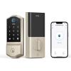 imageeufy Security Smart Lock C220 with Handleset Fingerprint Keyless Entry Door Lock Builtin WiFi App Remote Control Front Door Deadbolt 8 Months Battery IP53 Waterproof BHMA CertifiedNickel