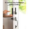 imageeufy Security Smart Lock C220 with Handleset Fingerprint Keyless Entry Door Lock Builtin WiFi App Remote Control Front Door Deadbolt 8 Months Battery IP53 Waterproof BHMA CertifiedBlack
