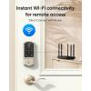 imageeufy Security Smart Lock C220 with Handleset Fingerprint Keyless Entry Door Lock Builtin WiFi App Remote Control Front Door Deadbolt 8 Months Battery IP53 Waterproof BHMA CertifiedNickel