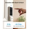 imageeufy Security Smart Lock C220 with Handleset Fingerprint Keyless Entry Door Lock Builtin WiFi App Remote Control Front Door Deadbolt 8 Months Battery IP53 Waterproof BHMA CertifiedNickel