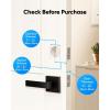 imageeufy Security Smart Lock C220 with Handleset Fingerprint Keyless Entry Door Lock Builtin WiFi App Remote Control Front Door Deadbolt 8 Months Battery IP53 Waterproof BHMA CertifiedBlack