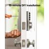 imageeufy Security Smart Lock C30 Keyless Entry Door Lock Builtin WiFi Keypad Deadbolt for Front Door No Bridge Required Easy Installation App Remote Control Reliable Power BHMA Grade 3 NickelNickel