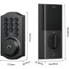 imageeufy Security Smart Lock C30 Keyless Entry Door Lock Builtin WiFi Keypad Deadbolt for Front Door No Bridge Required Easy Installation App Remote Control Reliable Power BHMA Grade 3 NickelBlack