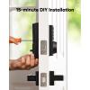 imageeufy Security Smart Lock C30 Keyless Entry Door Lock Builtin WiFi Keypad Deadbolt for Front Door No Bridge Required Easy Installation App Remote Control Reliable Power BHMA Grade 3 NickelBlack