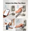imageeufy Security Smart Lock C30 Keyless Entry Door Lock Builtin WiFi Keypad Deadbolt for Front Door No Bridge Required Easy Installation App Remote Control Reliable Power BHMA Grade 3 NickelNickel