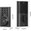 imageeufy Security Smart Lock C30 Keyless Entry Door Lock Builtin WiFi Keypad Deadbolt for Front Door No Bridge Required Easy Installation App Remote Control Reliable Power BHMA Grade 3 NickelBlack