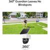 imageeufy Security SoloCam S340 with HomeBase 3 Solar Security Camera Wireless Outdoor Camera 360 Surveillance No Blind Spots 24 GHz WiFi No Monthly Fee HomeBase S380 Compatible