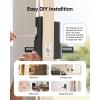 imageeufy Smart Lock C33 Keypad Door Lock with Handle Fingerprint Door Knob Keyless Entry Door Lock for Front Door and Bedrooms Electronic Deadbolt WiFi Remote App Control IP53 Waterproof NickelBlack