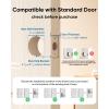 imageeufy Smart Lock C33 Keypad Door Lock with Handle Fingerprint Door Knob Keyless Entry Door Lock for Front Door and Bedrooms Electronic Deadbolt WiFi Remote App Control IP53 Waterproof NickelBlack