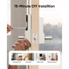 imageeufy Smart Lock C33 Keypad Door Lock with Handle Fingerprint Door Knob Keyless Entry Door Lock for Front Door and Bedrooms Electronic Deadbolt WiFi Remote App Control IP53 Waterproof NickelNickel