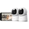 imageeufy Indoor Cam E30 2Cam Kit Latest Generation 4K UHD Security Camera PetDogBaby Camera with Phone app Color Night Vision HumanPet Auto Tracking 360 PanTilt Works with Homekit2Pack