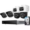 imageeufy PoE Bullet Security Camera E40 NVR Add On Cam 4K UHD 122 FOV F16 Color Night Vision 247 Recording HumanVehiclePet AI Detection Red and Blue Strobe Plug and Play2BulletPTZ2Bullet Cams