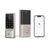 imageeufy Security Smart Lock C220 with Handleset Fingerprint Keyless Entry Door Lock Builtin WiFi App Remote Control Front Door Deadbolt 8 Months Battery IP53 Waterproof BHMA CertifiedNickel