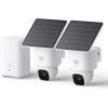 imageeufy Security SoloCam E30 Security Cameras Wireless Outdoor Solar Camera Outdoor Wireless 360 Pan AI Tracking 2K Clarity No Monthly Fee2 PackHomebase 2