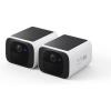 imageeufy Security SoloCam S220 2Cam Pack Solar Security Camera Wireless Outdoor Camera Continuous Power 2K Resolution Wireless 24 GHz WiFi No Monthly Fee HomeBase 3 Compatible2Cam Pack