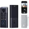 imageeufy Security Video Smart Lock S330 3in1 CameraDoorbellFingerprint Keyless Entry Door Lock Smart WiFi Deadbolt for Front Door App Remote Control SD Card Required Chime IncludedVideo LockChime